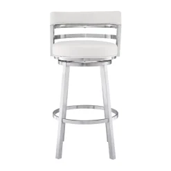 Mor Furniture Counter Height Stools|Barstools|Madrid Counter Height Stool In Auburn & Brown, Swivel