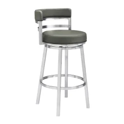 Mor Furniture Barstools|Madrid Swivel Barstool In Gray