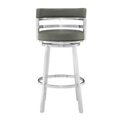 Mor Furniture Barstools|Madrid Swivel Barstool In Gray