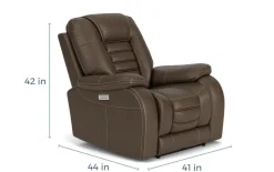 Mor Furniture Recliners|Malibu 3 Power Recliner In Leather Chocolate