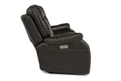 Mor Furniture Reclining Sofas|Sofas|Malibu 3 Power Sofa In Leather Chocolate