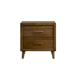 Mor Furniture Bedroom Sets|Malibu Panel Bed, Dresser, Mirror & Nightstand In Walnut, Twin