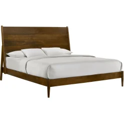 Mor Furniture Beds|Malibu Panel Bed In Walnut, Twin