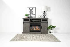 Mor Furniture Fireplace Tv Stands|Fireplaces|Manning Bluetooth Console W/ Fireplace Insert In White, 68 Inch