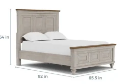 Mor Furniture Bedroom Sets|Mariana Bed, Dresser, Mirror & Nightstand In Vintage Creme, Queen