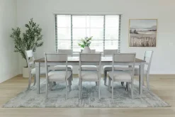 Mor Furniture Dining Room Sets|Seating For 8|Mariana Dining Table & 8 Chairs In Vintage Mocha