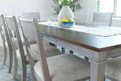 Mor Furniture Dining Room Sets|Seating For 8|Mariana Dining Table & 8 Chairs In Vintage Mocha