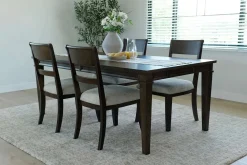 Mor Furniture Seating For 4|Dining Room Sets|Mariana Dining Table & 4 Chairs In Vintage Mocha