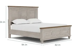 Mor Furniture Beds|Mariana Panel Bed In Vintage Creme, Queen