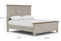 Mor Furniture Beds|Mariana Panel Bed In Vintage Creme, Queen