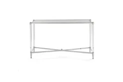 Mor Furniture Sofa & End Tables|Marilyn Sofa Table In Glass/Acrylic/Polished Stainless Steel