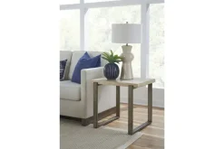 Mor Furniture Sofa & End Tables|Mario End Table In Travertine