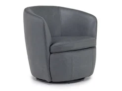 Mor Furniture Chairs|Market Swivel Club Chair In Noce Taupe Leather