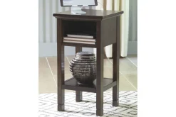 Mor Furniture Accent Tables|Marnville Accent Table W/ Usb Charger In Espresso