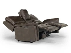 Mor Furniture Reclining Loveseats|Reclining Sofas|Martina 2 Power Loveseat In Dark Brown