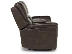 Mor Furniture Reclining Loveseats|Reclining Sofas|Martina 2 Power Loveseat In Dark Brown