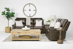 Mor Furniture Reclining Sofas|Sofas|Martina 2 Power Sofa In Dark Brown
