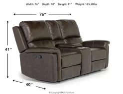 Mor Furniture Reclining Loveseats|Reclining Sofas|Martina Reclining Loveseat In Dark Brown
