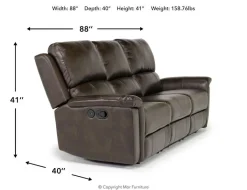 Mor Furniture Reclining Sofas|Sofas|Martina Reclining Sofa In Dark Brown
