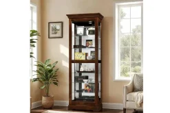 Mor Furniture Curio Cabinets|Martindale Curio Cabinet In Gray