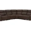 Mor Furniture Reclining Sectionals|Sectionals|Max 6 Piece 2 Power Sectional In Aline Timber Leather