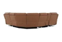 Mor Furniture Reclining Sectionals|Sectionals|Max 6 Piece 2 Power Sectional In Aline Timber Leather