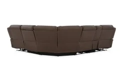Mor Furniture Reclining Sectionals|Sectionals|Max 6 Piece 2 Power Sectional In Aline Timber Leather