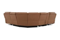 Mor Furniture Reclining Sectionals|Sectionals|Max 6 Piece 2 Power Sectional In Aline Timber Leather