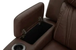 Mor Furniture Reclining Sectionals|Sectionals|Max 6 Piece 2 Power Sectional In Aline Timber Leather