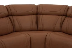 Mor Furniture Reclining Sectionals|Sectionals|Max 6 Piece 2 Power Sectional In Aline Timber Leather