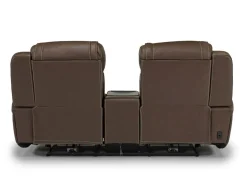 Mor Furniture Reclining Loveseats|Loveseats|Max 2 Power Console Loveseat In Aline Timber Leather