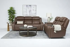 Mor Furniture Reclining Sofas|Sofas|Max 2 Power Sofa In Aline Butternut Leather