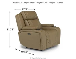 Mor Furniture Recliners|Max Power Recliner In Aline Butternut Leather