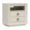 Mor Furniture Nightstands|Maxime 2 Drawer Nightstand W/ Usb In Sugar