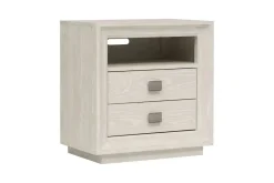 Mor Furniture Nightstands|Maxime 2 Drawer Nightstand W/ Usb In Sugar