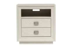 Mor Furniture Nightstands|Maxime 2 Drawer Nightstand W/ Usb In Sugar