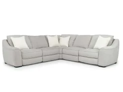 Mor Furniture Reclining Sectionals|Reclining Sofas|Mayflower 5 Piece 2 Power Sectional In Ashland Sand