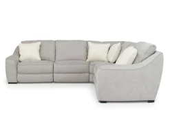 Mor Furniture Reclining Sectionals|Reclining Sofas|Mayflower 5 Piece 2 Power Sectional In Ashland Sand