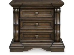 Mor Furniture Nightstands|Maylee 2 Drawer Charging Nightstand In Dark Brown