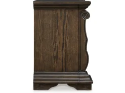 Mor Furniture Nightstands|Maylee 2 Drawer Charging Nightstand In Dark Brown