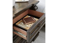 Mor Furniture Nightstands|Maylee 2 Drawer Charging Nightstand In Dark Brown