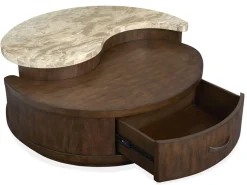 Mor Furniture Coffee Tables|Mcpherson Round Coffee Table In Burnt Umber