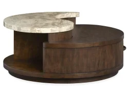 Mor Furniture Coffee Tables|Mcpherson Round Coffee Table In Burnt Umber