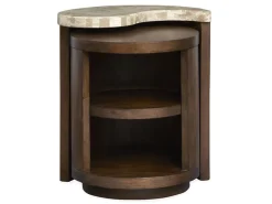 Mor Furniture Sofa & End Tables|Mcpherson Round End Table In Burnt Umber