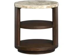 Mor Furniture Sofa & End Tables|Mcpherson Round End Table In Burnt Umber