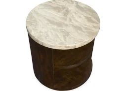 Mor Furniture Sofa & End Tables|Mcpherson Round End Table In Burnt Umber