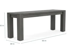 Mor Furniture Dining Benches|Meadow Dining Bench In Gray