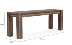 Mor Furniture Dining Benches|Meadow Dining Bench In Gray