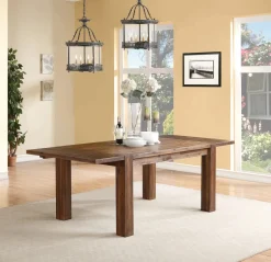 Mor Furniture Seating For 4|Dining Room Sets|Meadow Extendable Dining Table & 4 Chairs In Brown