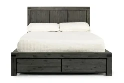Mor Furniture Beds|Meadow Panel Bed W/ Storage In Brown, Full